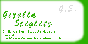 gizella stiglitz business card